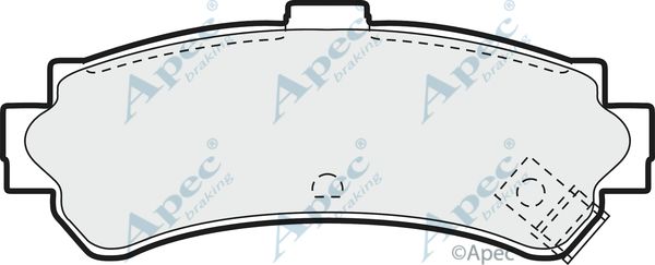 APEC BRAKING stabdžių trinkelių rinkinys, diskinis stabdys PAD888